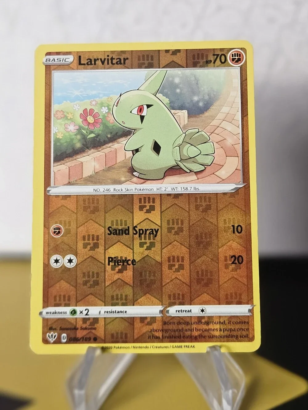 Larvitar 086/189 Pokemon TCG Reverse Holo Rare